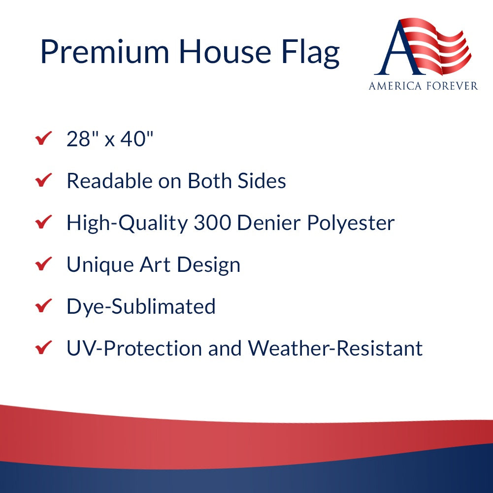 Classic American Flag Double Sided House Flag